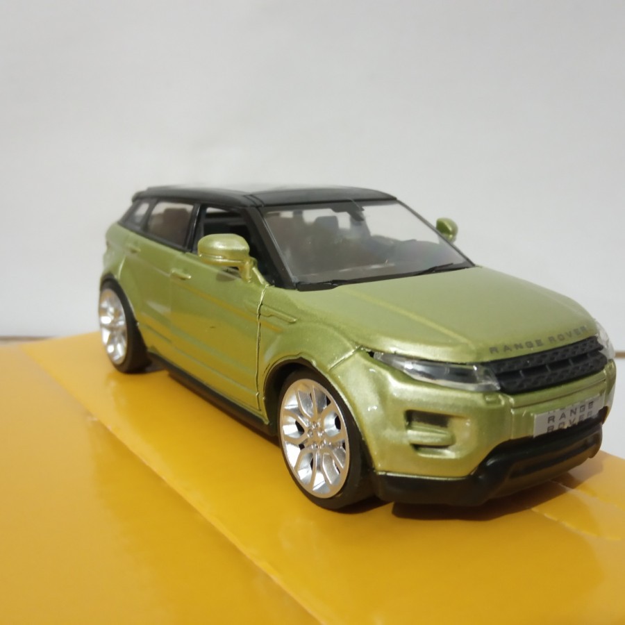 Diecast Land rover range rover evoque hijau miniatur mobil sport top mark murah