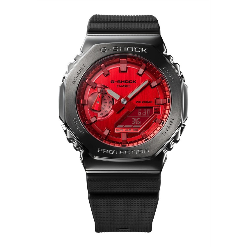 Casio G-Shock  GM-S2100 Octagonal Farm Black Red Oak Waterproof Sports Watch