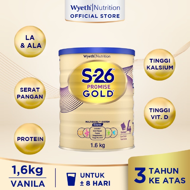 S26 Promise Gold 900gr | 1600gr - Membantu Mendukung Optimalnya Pertumbuhan dan Perkembangan Anak