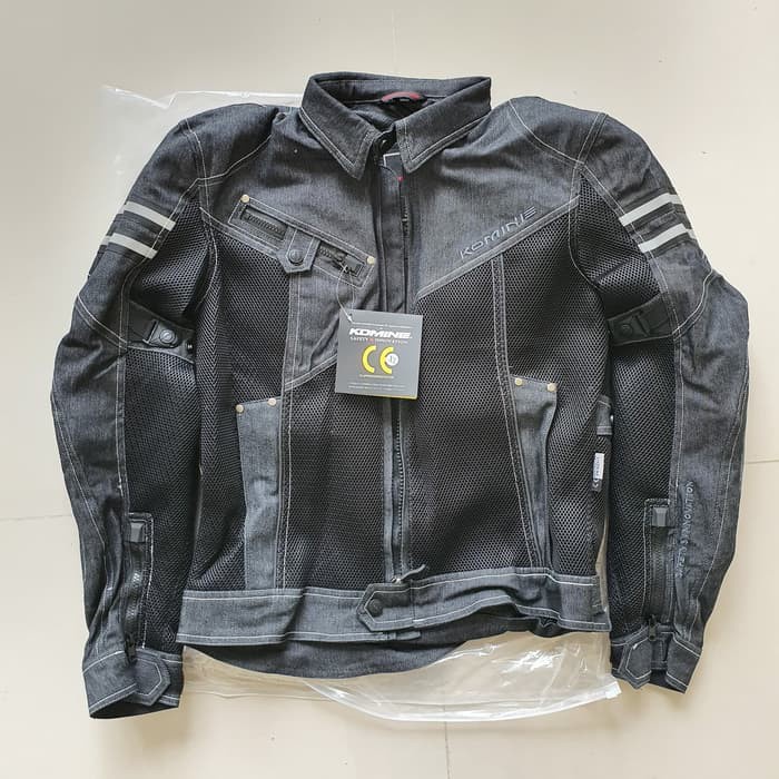 JAKET KOMINE JK 006 JACKET VINTAGE JEANS DENIM JK006 MESH RIDING motor