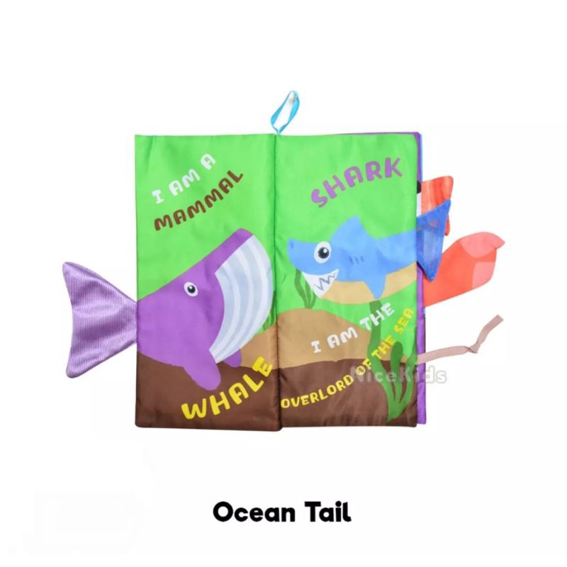 Buku bantal/Soft book/Cloth book Ocean Tail