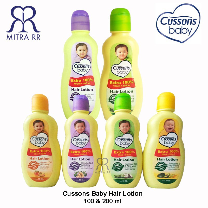 Cussons Baby Hair Lotion 50ml+50ml &amp; 100ml+100ml / Hair Lotion Bayi