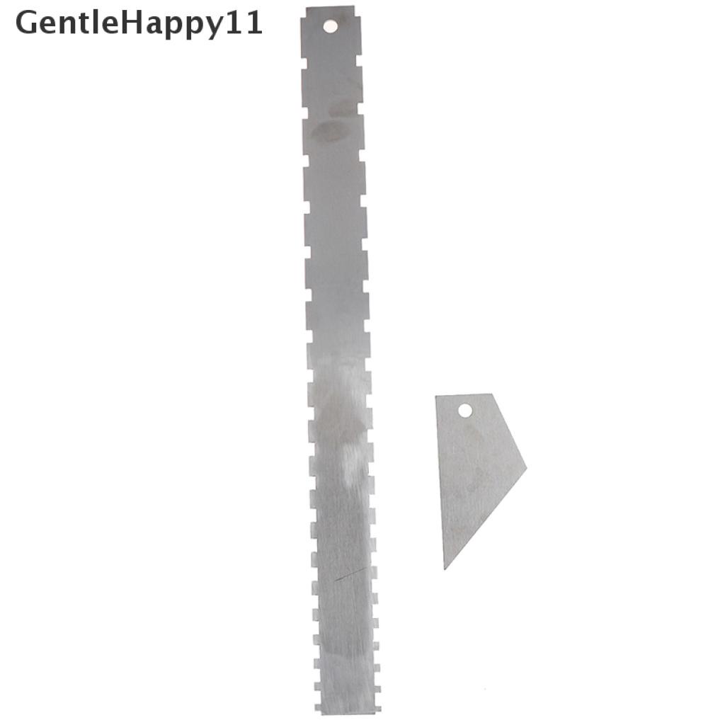 Gentlehappy Gitar Neck Notched Straight Edge &amp; Fret Ruler Rocker Luthier Alat Stainless Steel