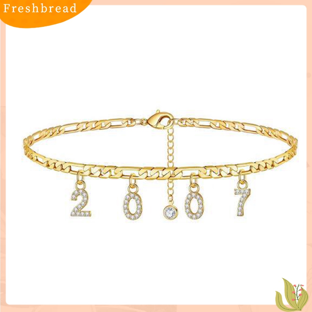 Terlaris Year 2006-2014 Number Pendant Anklet Chain Adjustable Bracelet Birthday Gift