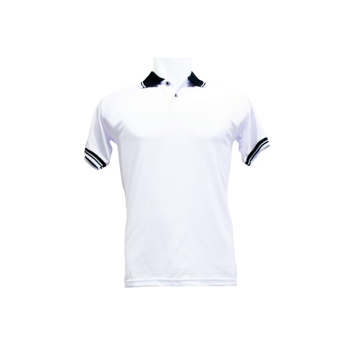 Polo Shirt Putih Kaos Kerah Polos Baju Pria Cowok Lacos Lacoste Kaus - Putih L