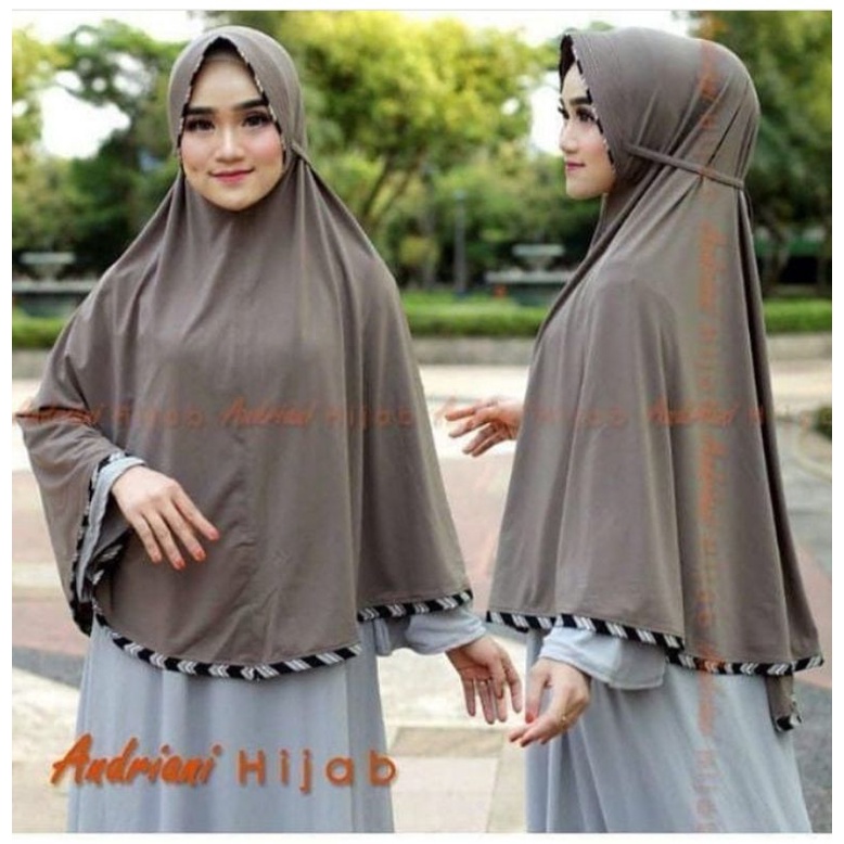 hijab instant jumbo Madinah & Andriani bahan Jersey super