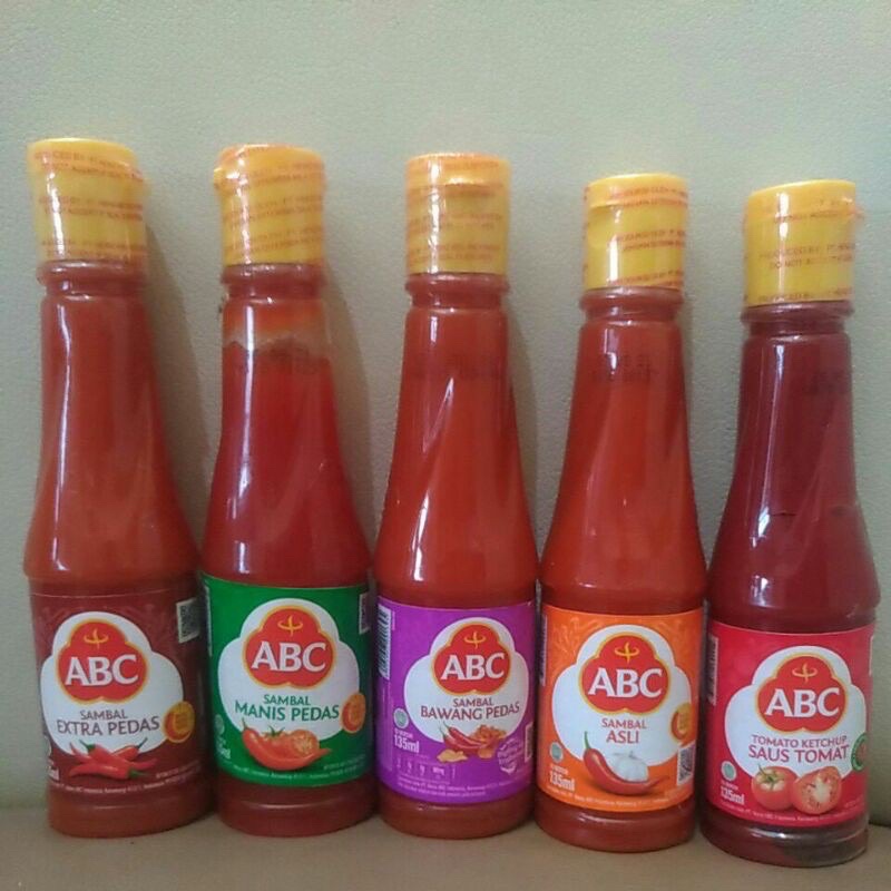 ABC Saos Kemasan botol 135gr/Asli/EkstraPedas/Tomat