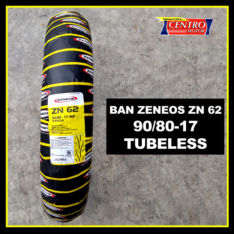 BAN ZENEOS ZN62 90/80-17 TUBELESS.COCOK UNTUK BAN DEPAN NEW VIXION