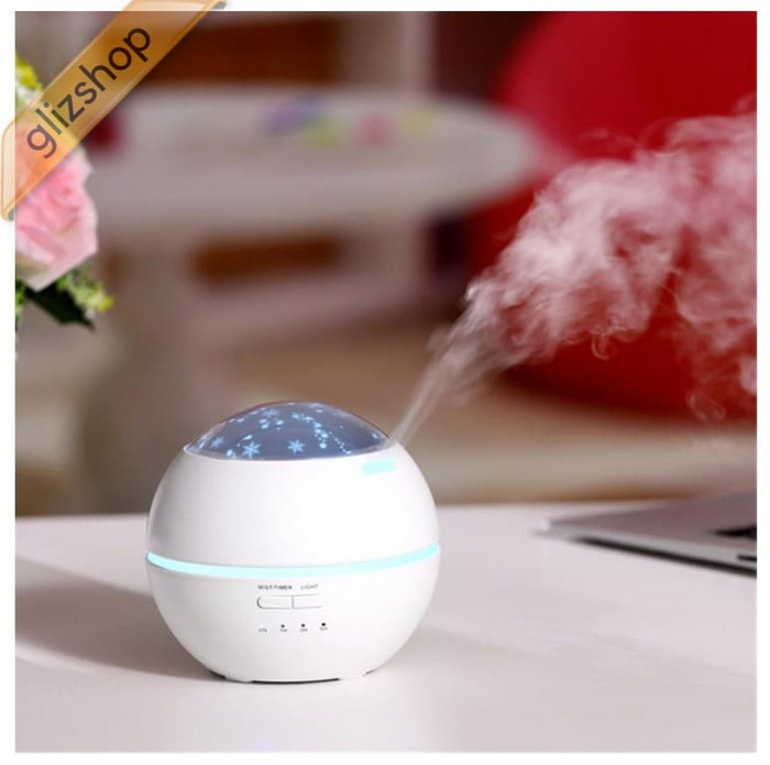 Air Humidifier ultrasonic Led proyektor/difuser/Oil Aromatherapy