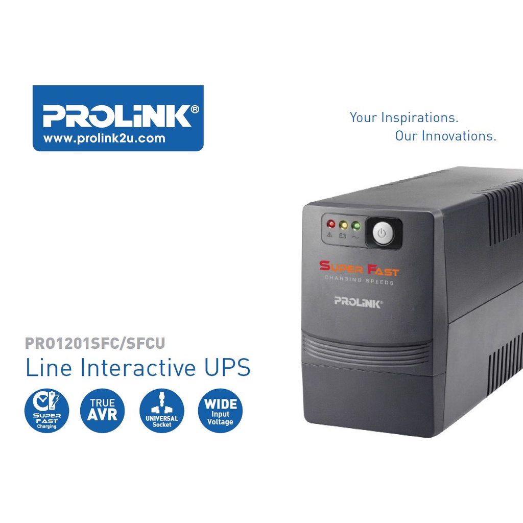 UPS 1200 Prolink 1200va 1201 SFC + Stabilizer