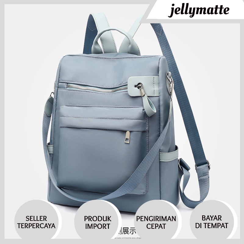 TAS RANSEL MULTIFUNGSI BACKPACK WANITA FASHION KOREA IMPORT 3126 -  ANTI AIR SEKOLAH KULIAH KERJA TERBARU JAKARTA