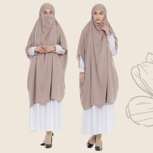 French Khimar Zeeana - Mocca