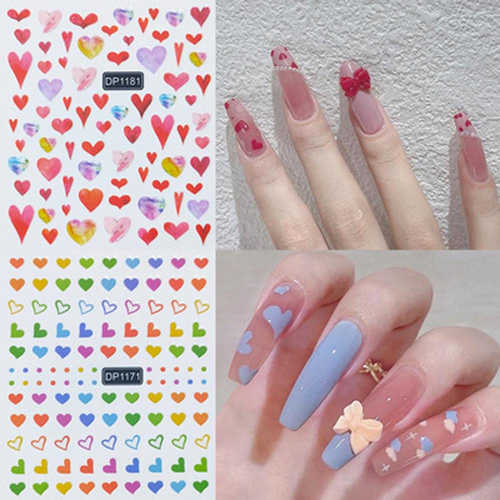 Mxbeauty Stiker Nail Art Lucu Perekat Diri Warna Gradasi Leopard DIY Dekorasi Nail Art