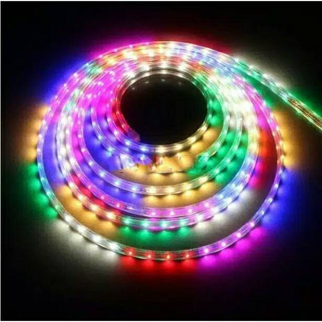 10M RGB LAMPU LED STRIP SELANG 3528 2835 220v 10M METER OUTDOOR RGB