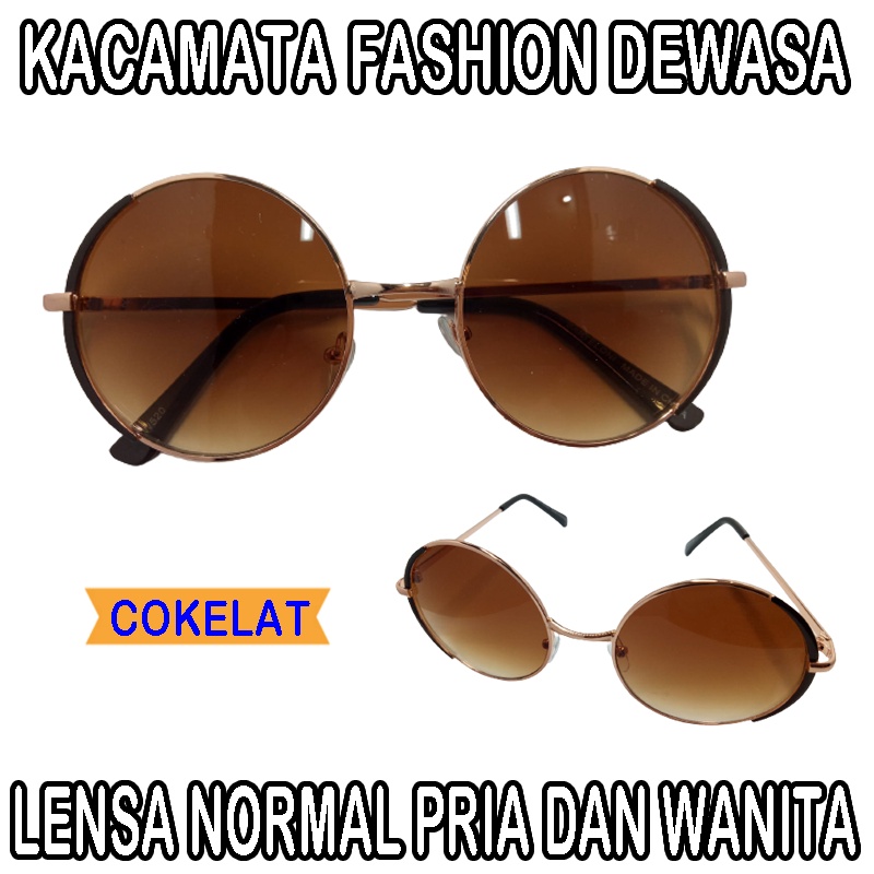 Baru Kacamata Unisex Untuk Pria wanita Kacamata Bulat Boboho Gaya Trend Santai Cassual - Kacamata Sunglasses Round Kacamata Fashion