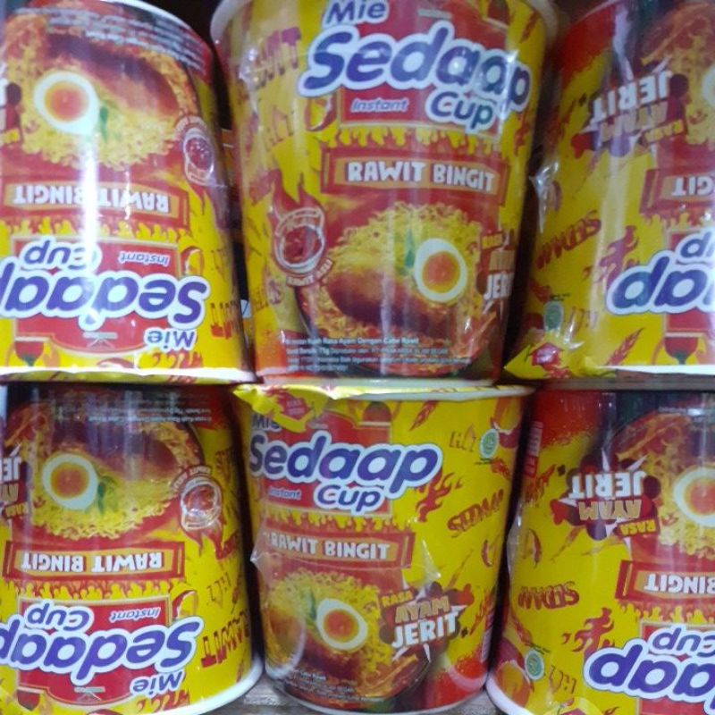 

Mie Sedap cup Rawit Bingit Rasa Baru AYAM JERIT/1 cup