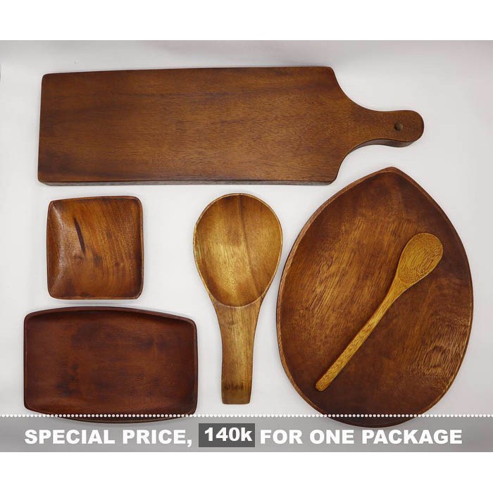 Paket Piring Mangkok Talenan Kayu Oesing Craft | Shopee Indonesia