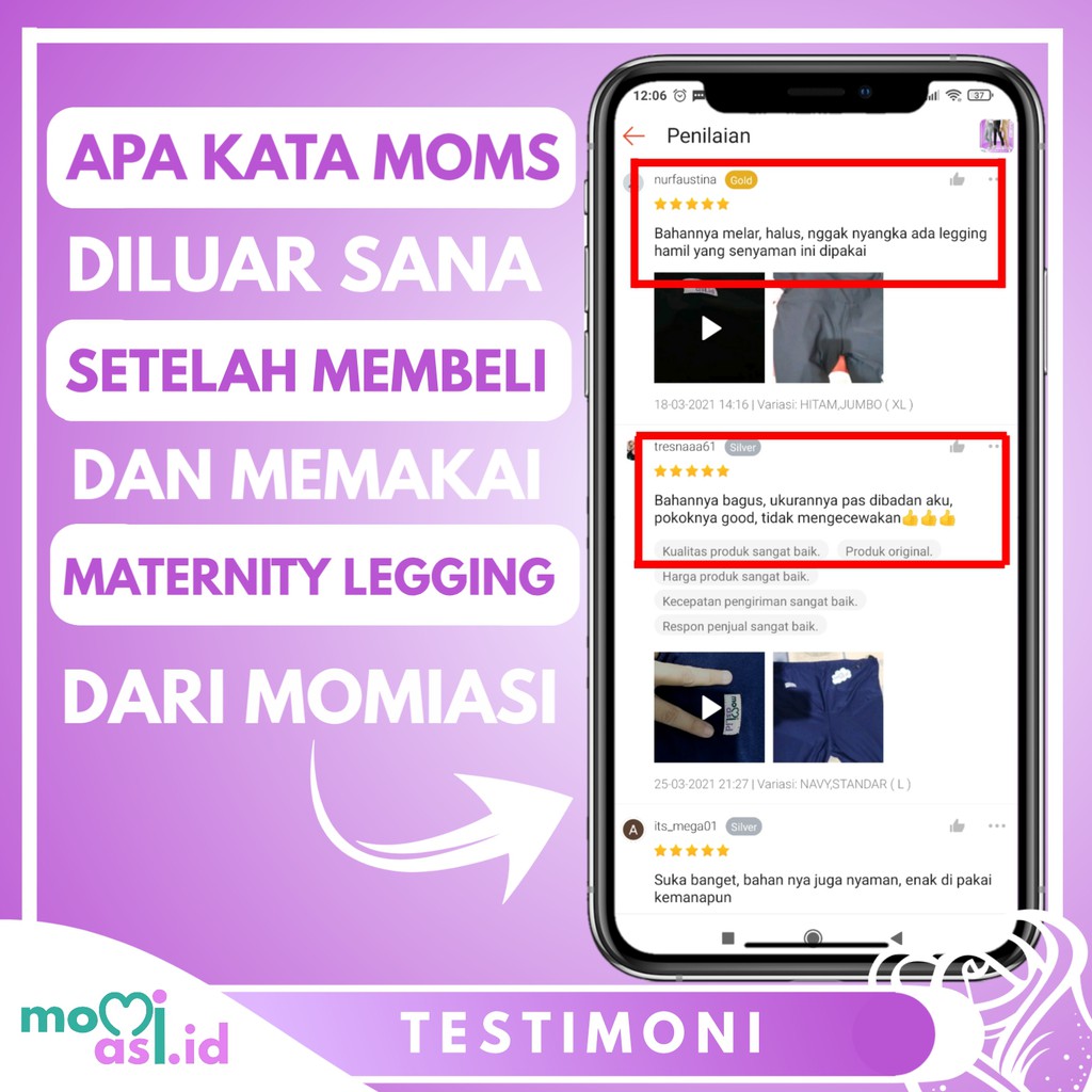 Momiasi - Celana Legging Ibu Hamil Leging Wanita Bumil Maternity Legging Jumbo Premium