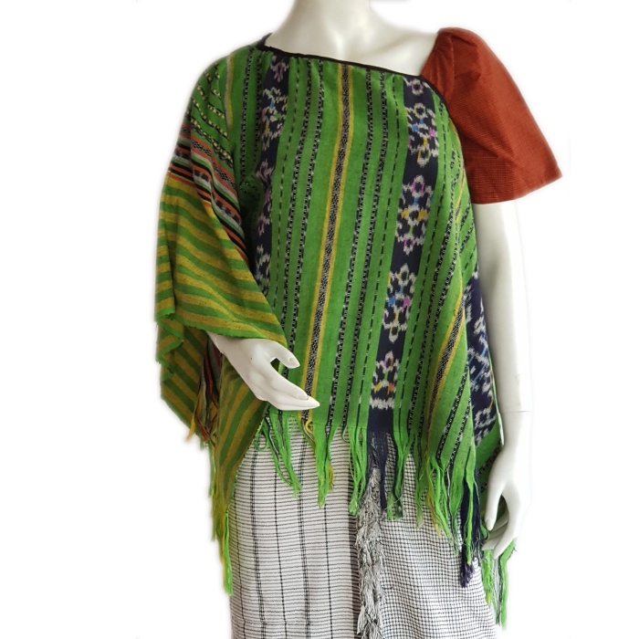 Klambi Abite Blouse Asimetris Batik Tenun Wanita Lengan Pendek