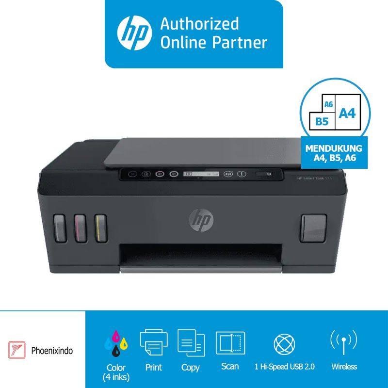 HP Smart Tank 515 Wireless All-in-One HP515 (Print, Scan,Copy,Wireless, Bluetooth)