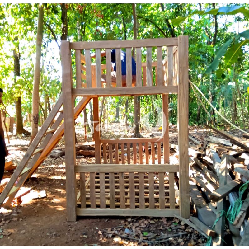 tempat tidur tingkat tempat tidur kasur anak kayu jati lawas
