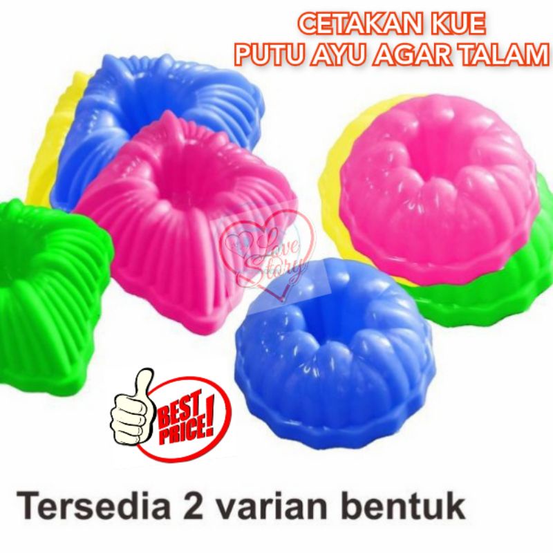 LOVE STORY Cetakan Kue Putu Ayu Plastik Murah Cetakan agar agar Cetakan Ager ager Kue Talam Sakura Jelly Alat Kukus Kue Plastik Warna