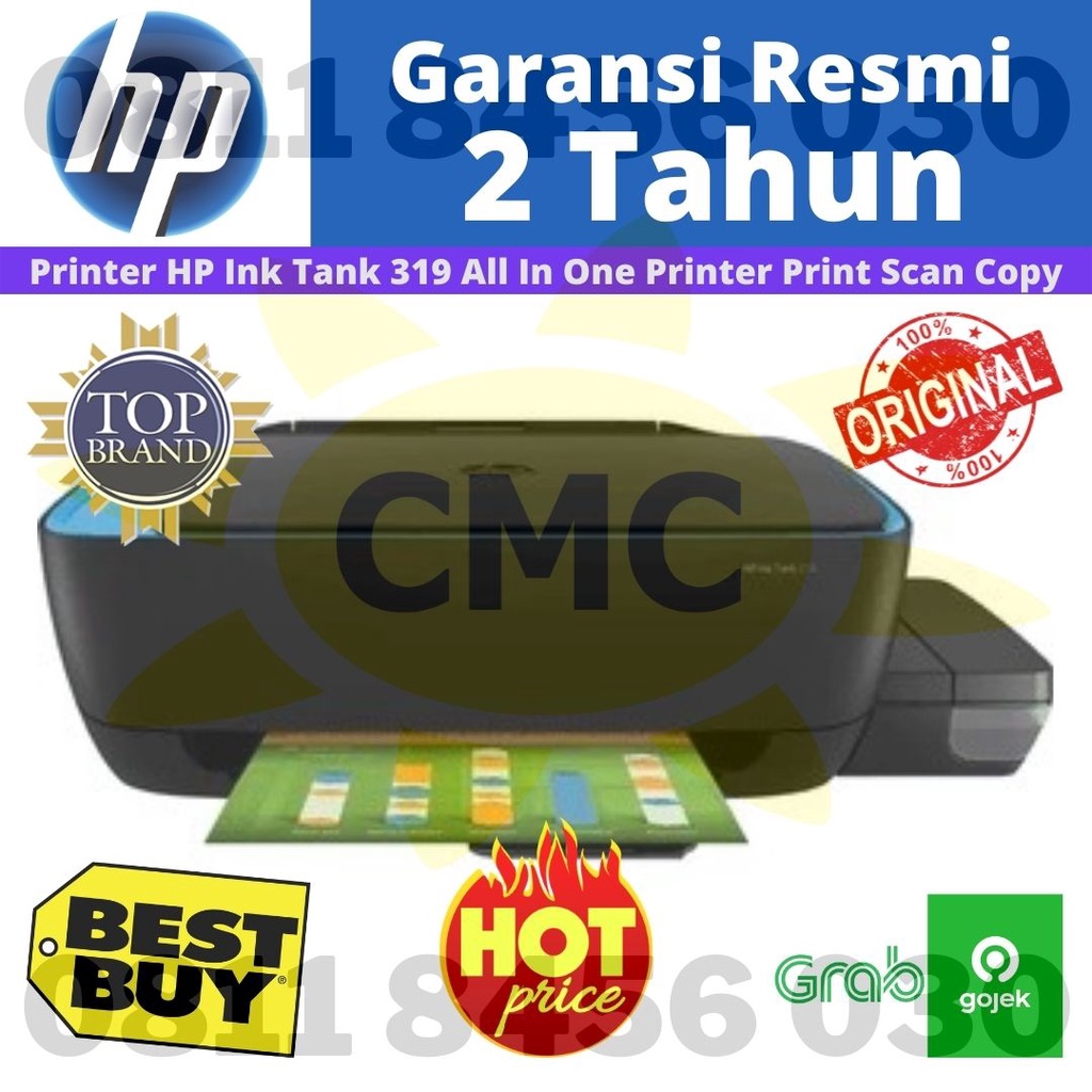 HP Ink Tank 319 All In One Printer Print Scan Copy Resmi