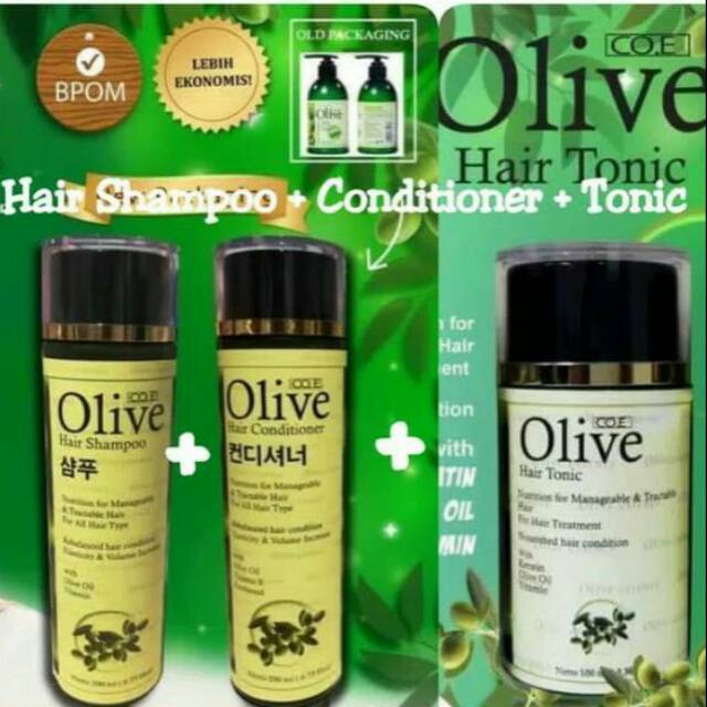 PAKET PERAWATAN RAMBUT LENGKAP CO.E OLIVE PENYUBUR RAMBUT