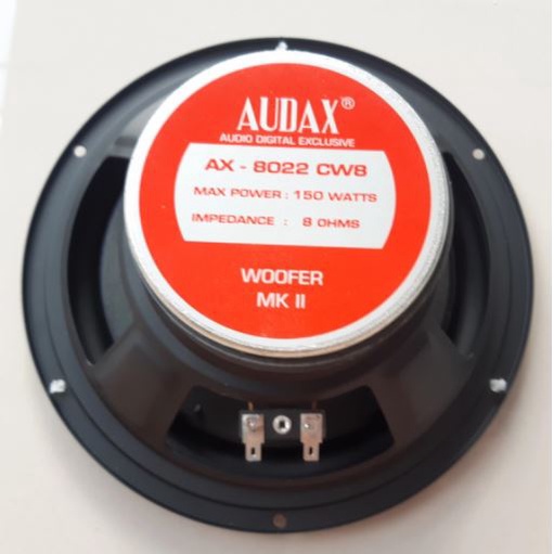 PROMO  SPEAKER AUDAX AX 8022 CW 8 WOOFER 8 INCH WUFER AUDAX 150 WATT ORIGINAL ASLI 8 IN 8" 8IN AUDAX