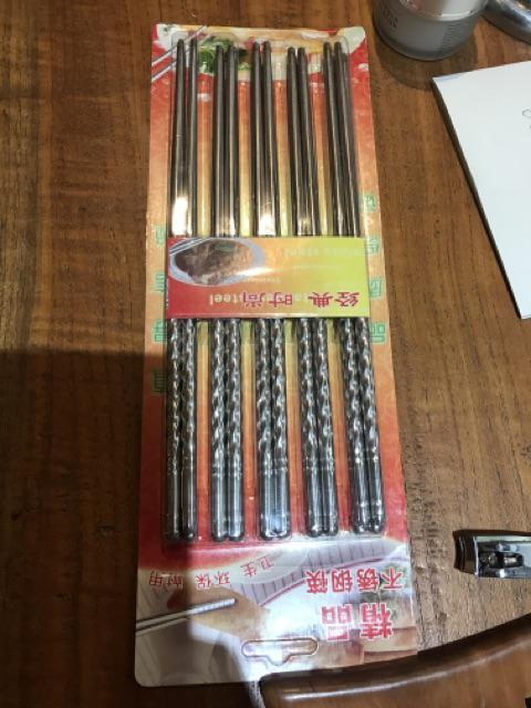 20 Pcs Non Mangnetic Chopstick Sumpit Stainless Steel