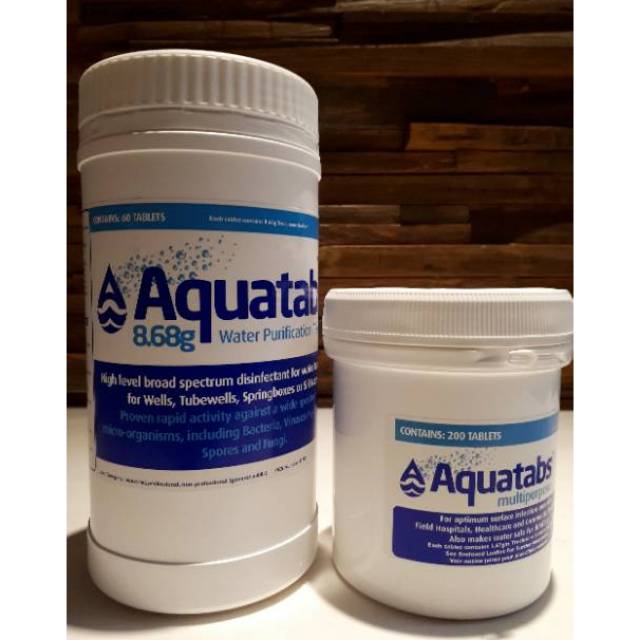 AQUATABS MULTIPURPOSE 1 tube isi 60 tablet 8,68gram - Tablet Desinfektan Effervescent