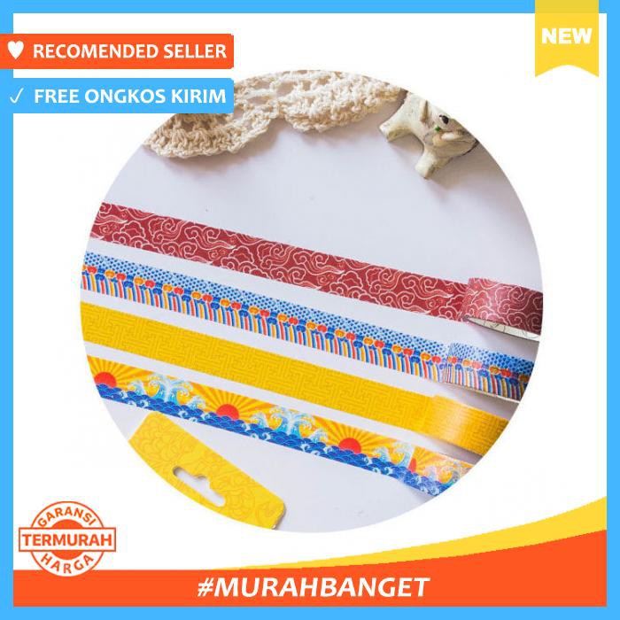 

Selotip & Double Tape - 4In1 Classical Chinese Masking Washi Tape Selotip Solasi Lucu Unik