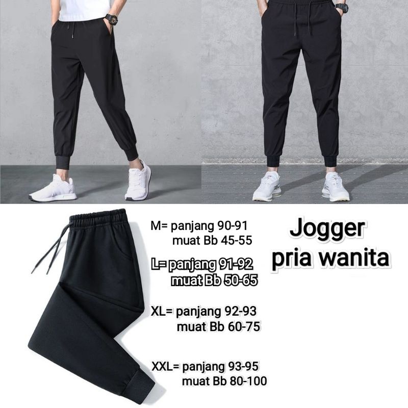 joger trackpants pria#training unisex#Saku Resleting