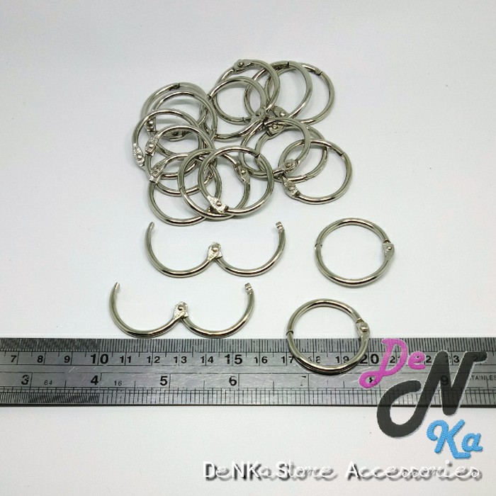 

CUCI GUDANG 30MM RING BULAT BUKA TUTUP NIKEL / BINDER / SCRAP BOOK !!!