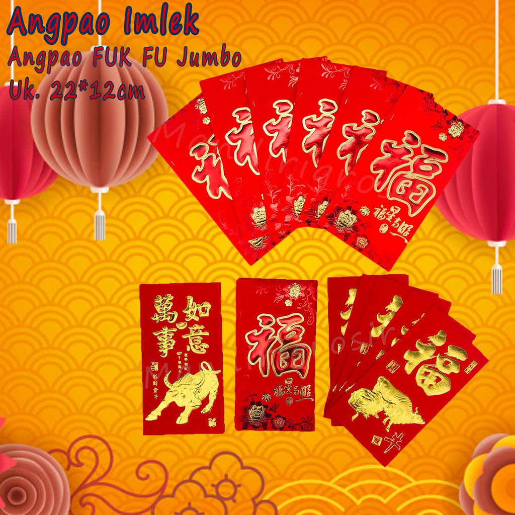 Angpao * Imlek * Fuk FU * 6pcs * 17*9cm