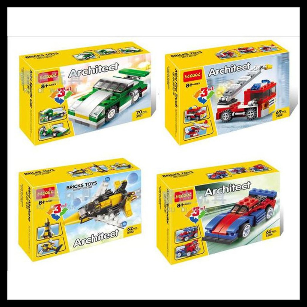 (COD) DECOOL 3103 ARCHITECT MINI AIRPLANE MAINAN EDUKASI EDUKATIF ANAK MURAH TERLARIS PROMO DISKON