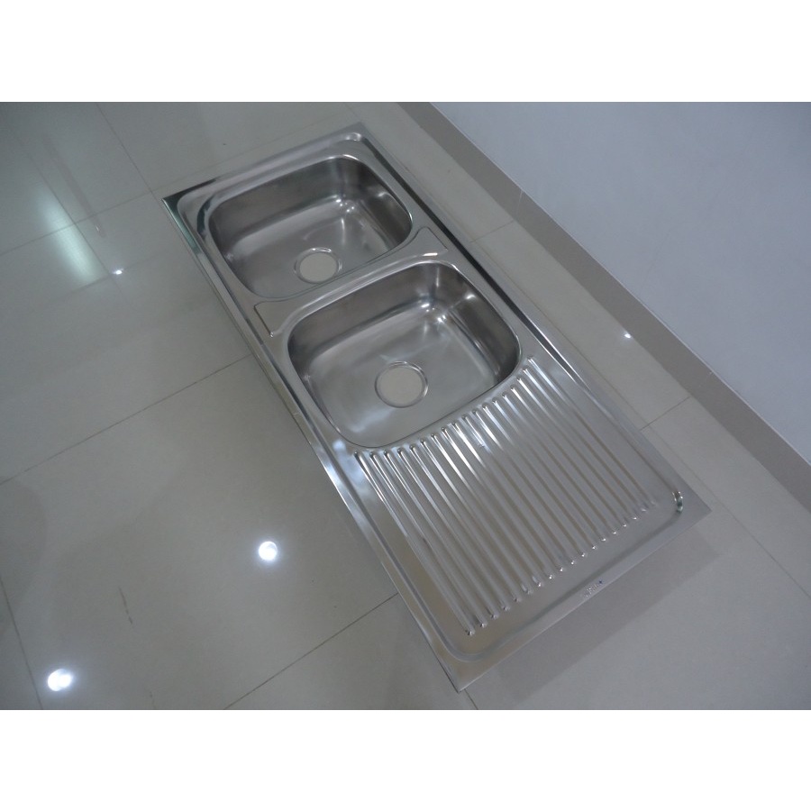 Bak Cuci Piring 2 Lobang Sink Stailess 115 + Afur