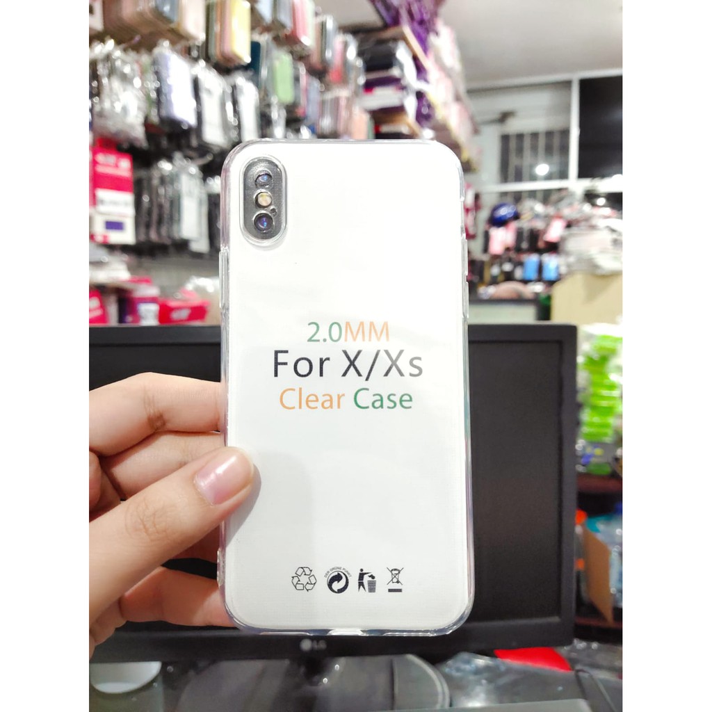 Soft Case OEM Transparan iPhone X XS XR XsMax Clear Ultra Thin TEBAL 2.0mm SUPER CLEAR