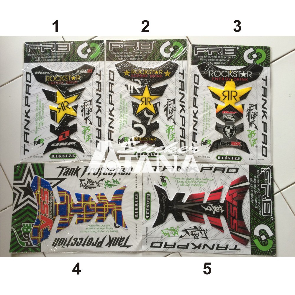 Tankpad Protector Sticker RR RockStar YSS Suspension Racing Otomotif