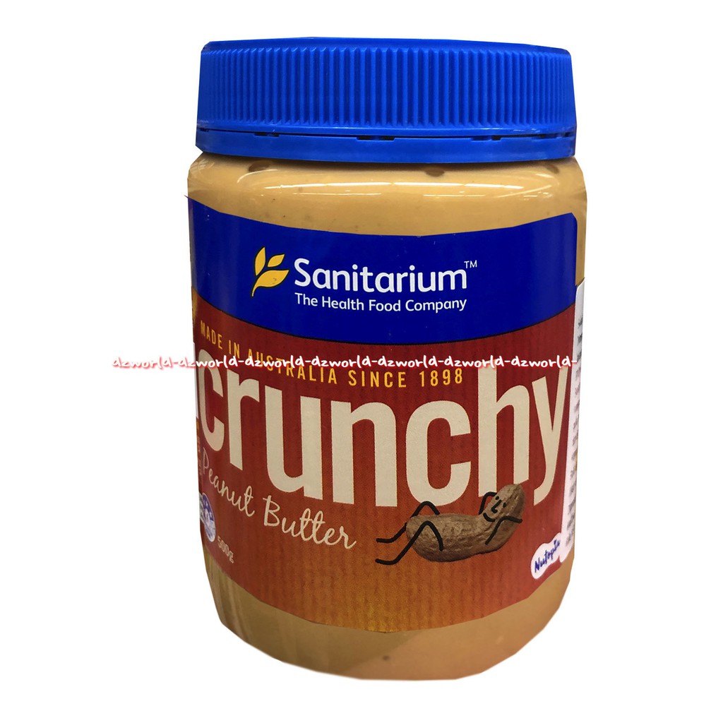 Sanitarium Crunch Peanut Butter Jam 500gr Jar Selai Kacang Australia Sani tarium Peanuts Nuts Pinut Saniittarium