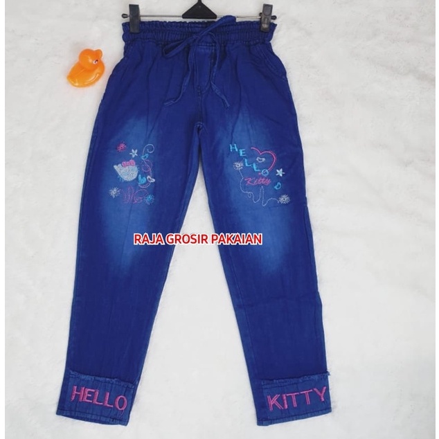 Celana Jeans Anak Stik Balik Bordir Usia 5-14 Thn / Bisa Pilih Gambar Bordirnya / Jeans Premium