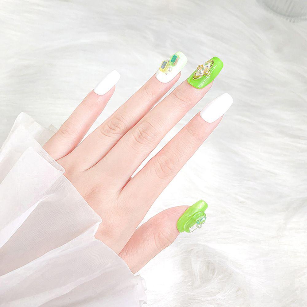 Mxbeauty Nail Art Berlian Imitasi Warna-Warni Aurora Menunjuk Bawah Berlian Permen DIY Perhiasan Nail Art