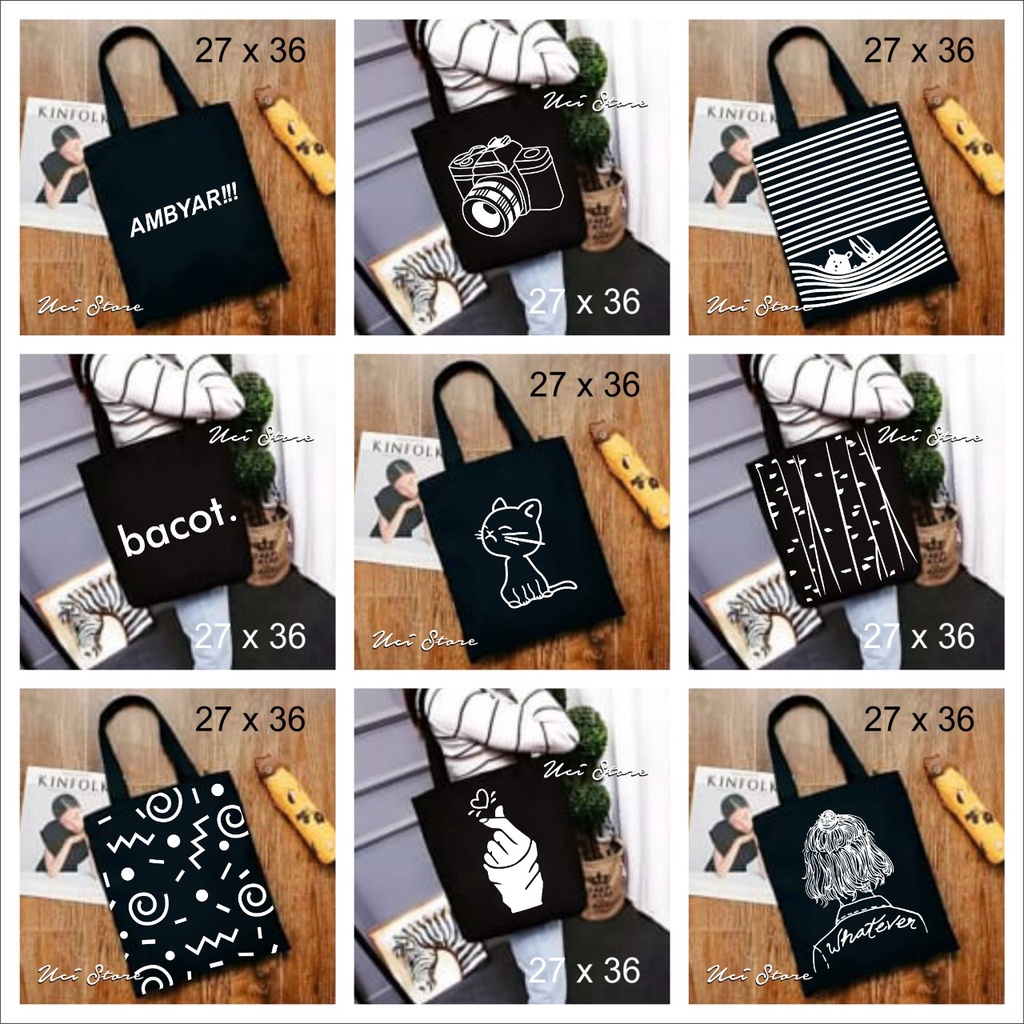 Tas totebag wanita korean 2022 // pakai resleting // tas termurah