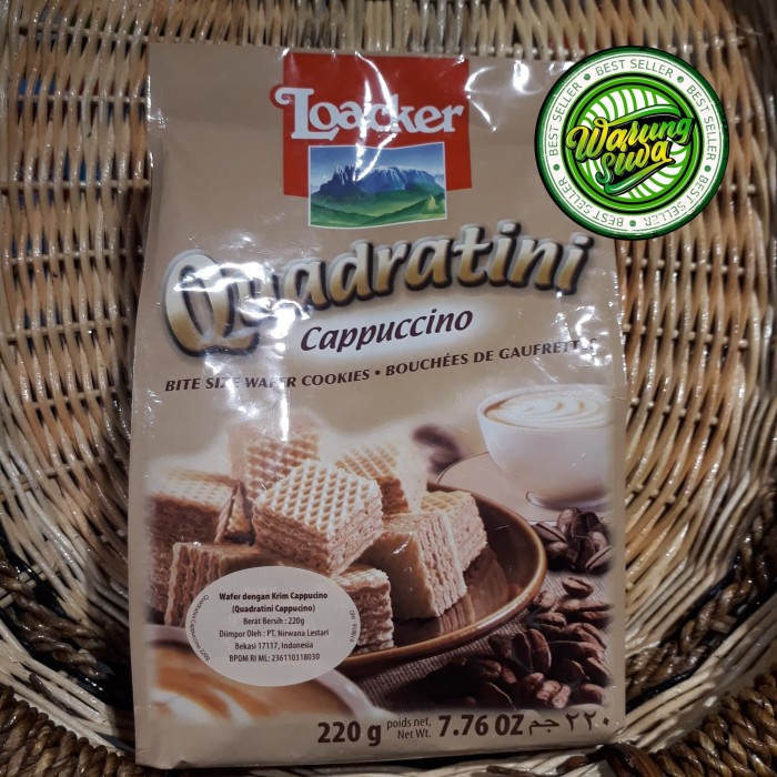 

Wafer Loacker quadratini cappuccino 220 gram