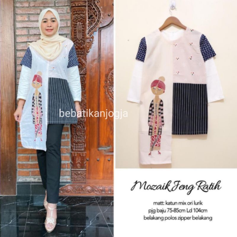 Bebatikan Jogja Atasan Wanita Batik Lengan Panjang