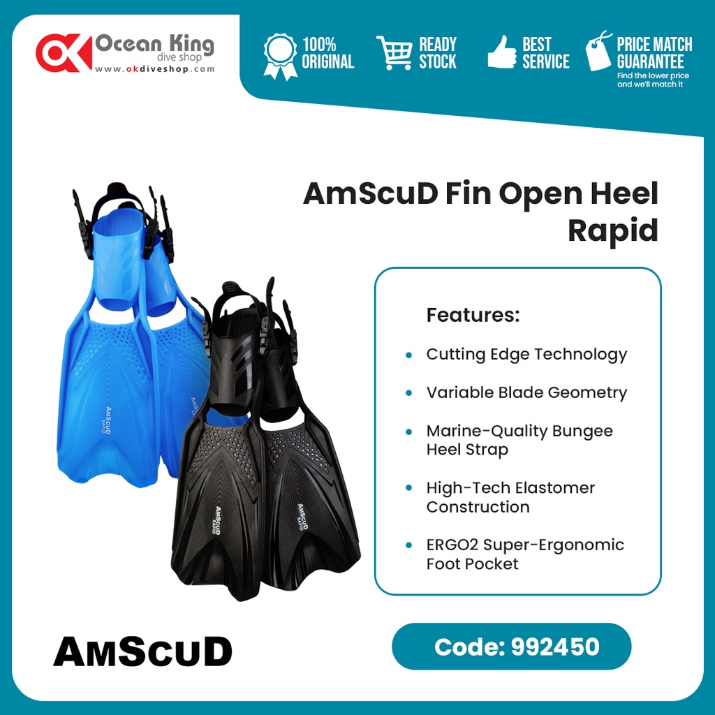 Fin Amscud OH Rapid - Diving/Snorkeling Fins