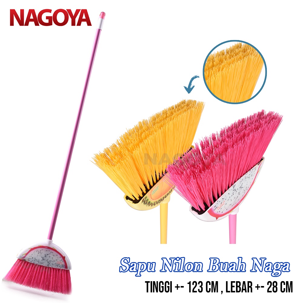 Ktmstore Sapu Nilon buah naga Sapu Plastik Sapu Lantai Broom pink Nagoya 822