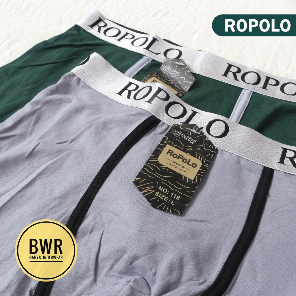 [ 3pc ] Boxer ROPO Lo 118# | Celana Dalam Pria Model Boxer Box Coklat