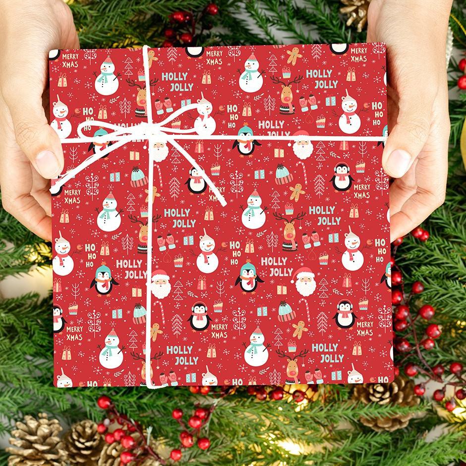 

[TERLARIS] Kertas Kado Natal Harvest / Wrapping Paper Xmas Joyland Red