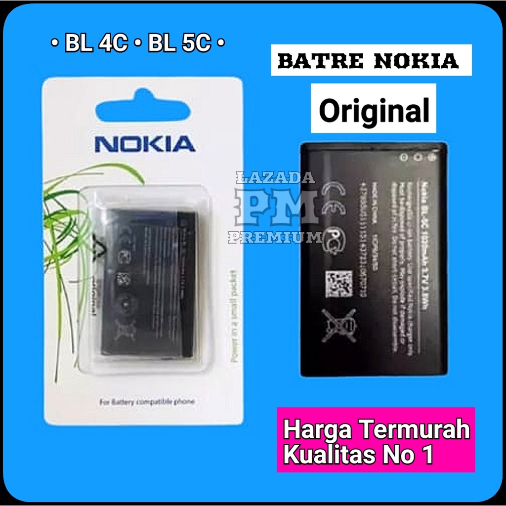 Batre Battery Nokia BL 5C &amp; BL 5C / Baterai Handphone Nokia BL4C 5C Original 95